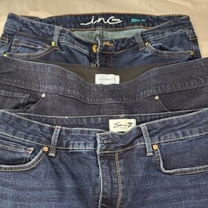 Seven, INC, Liz Claiborne Women's Blue Jeans size 12 bundle